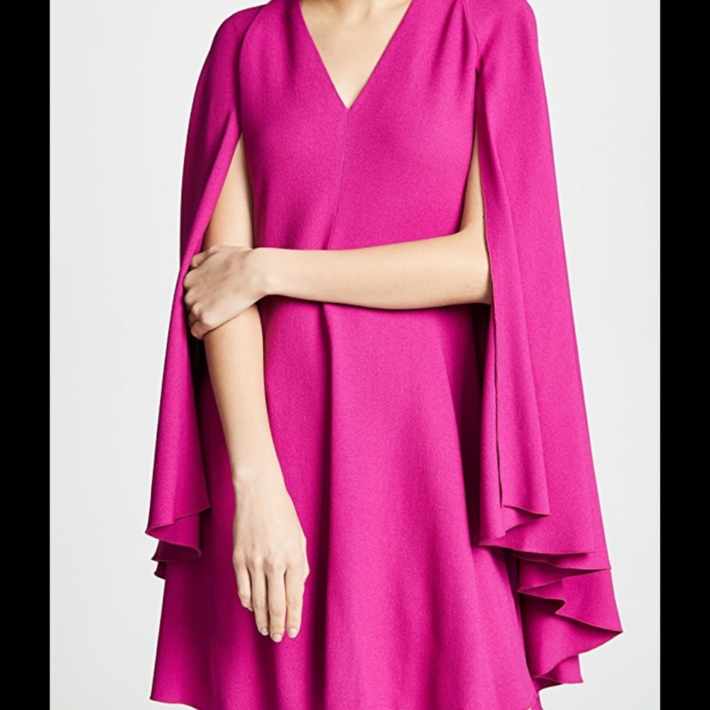 Giambattista Valli Fuchsia Pink CapeDress NWT L